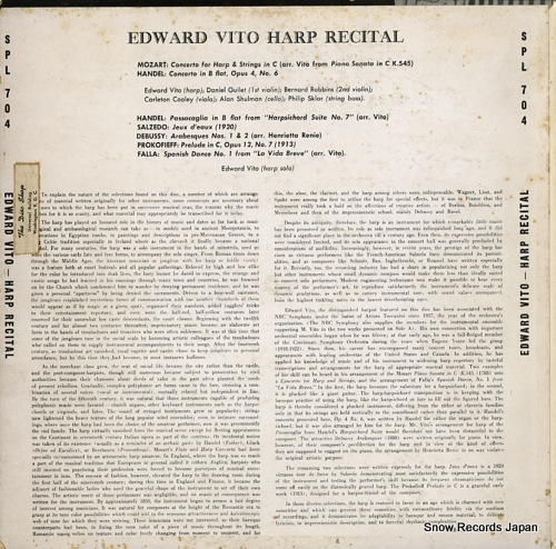 VITO, EDWARD harp recital SPL704