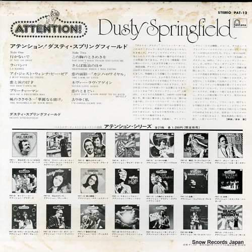 SPRINGFIELD, DUSTY attention! PAT-12