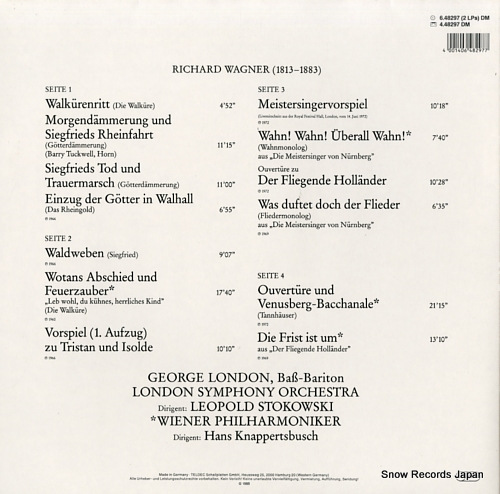 STOKOWSKI, LEOPOLD wagner; walkurenritt 6.48297