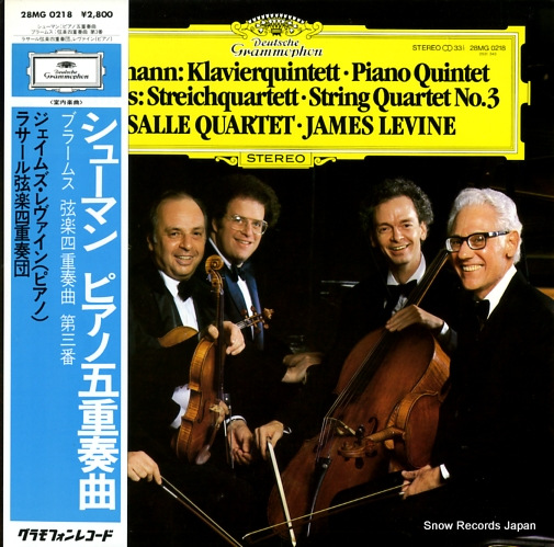 LASALLE-QUARTETT / JAMES LEVINE schumann; klavierquintett/piano quintet 28MG0218