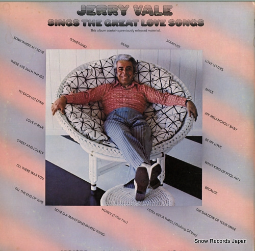 VALE, JERRY jerry vale sings the great love songs KG32083