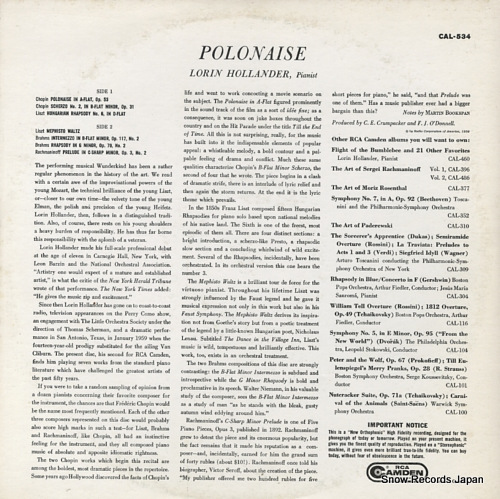 HOLLANDER, LORIN polonaise CAL534