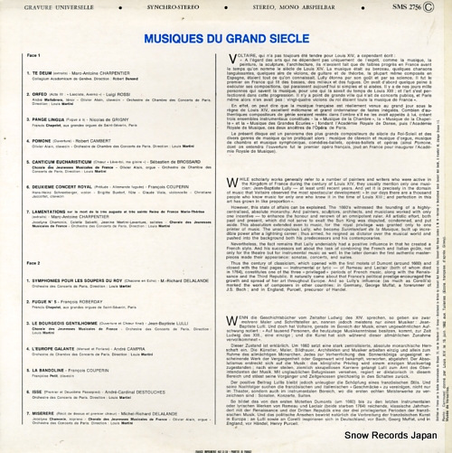 V/A musiques du grand siecle SMS2756