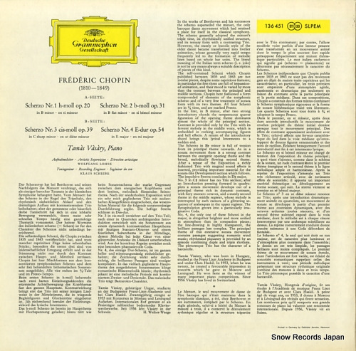 VASARY, TAMAS chopin; 4 scherzi 136451