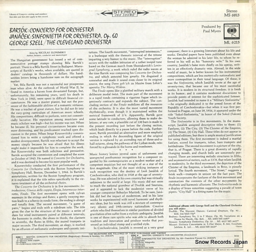 硼 bartok; concerto for orchestra MS6815