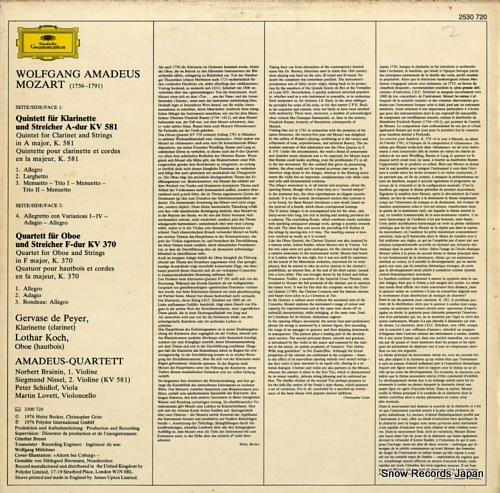ɥڥ mozart; quintett fur klarinette und streicher a-dur kv 581 2530720