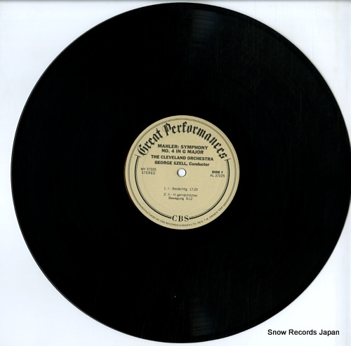 SZELL, GEORGE mahler; symphony no.4 in g major MY37225