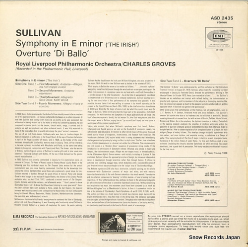 㡼륺 sullivan; 'irish' symphony ASD2435