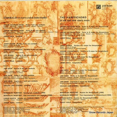 PAUS, JAKUB VALERIAN cembalo ve stare a nove ceske hudbe 110333-4