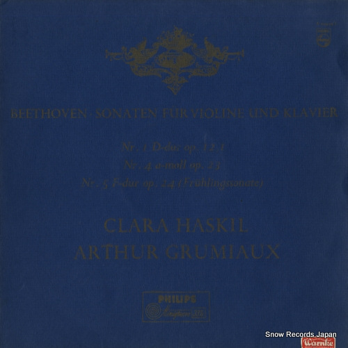 HASKIL, CLARA beethoven; sonaten fur violine und klavier A00409
