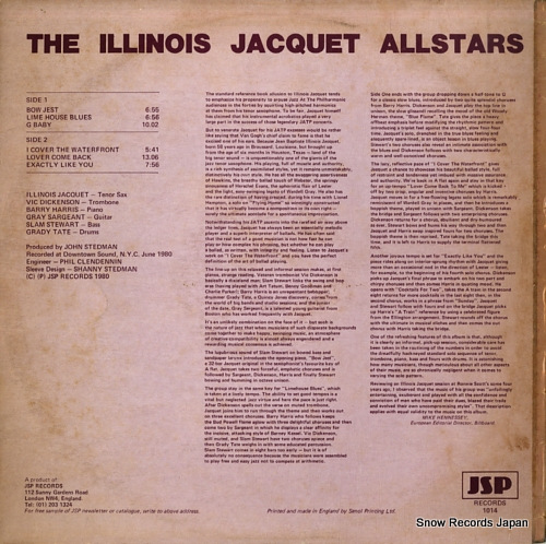 ILLINOIS JACQUET ALLSTARS, THE the illinois jacquet allstars JSP1014