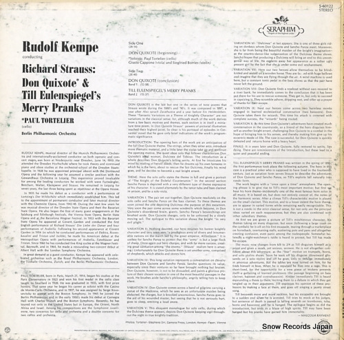 KEMPE, RUDOLF strauss; don quixote S-60122
