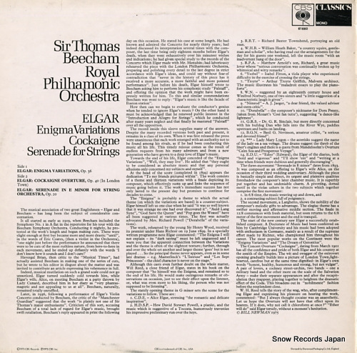 BEECHAM, THOMAS elgar; enigma variations, op.36 S61660