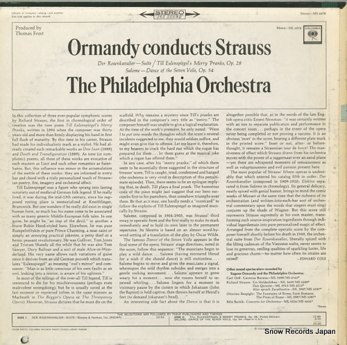 桼󡦥ޥǥ ormandy conducts strauss MS6678