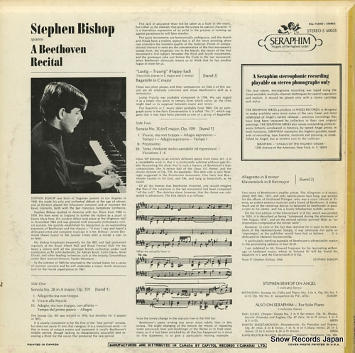 BISHOP, STEPHEN a beethoven recital S60035