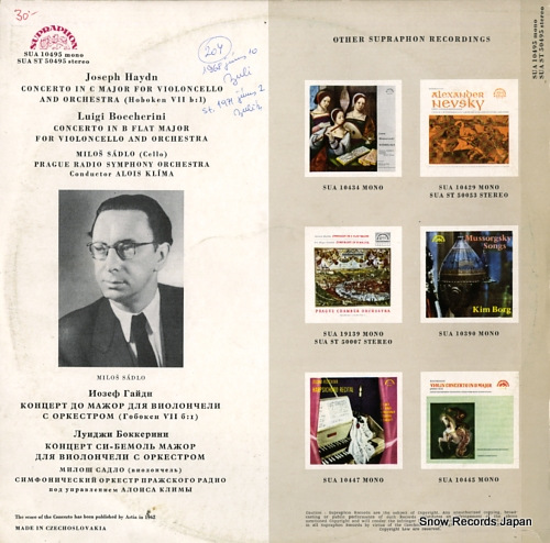 ߥ塦ɥ haydn; concerto in c major for violoncello and orchestra SUAST50495 / SUA10495
