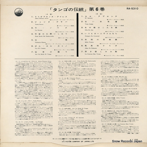 V/A la leyenda del tango vol.6 RA-5310