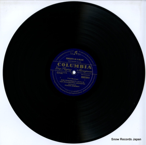 FRANCESCATTI, ZINO beethoven; concerto in d major, op.61 33CX1011