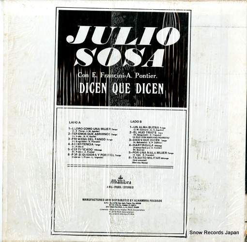 SOSA, JULIO dicen que dicen ARS-75505