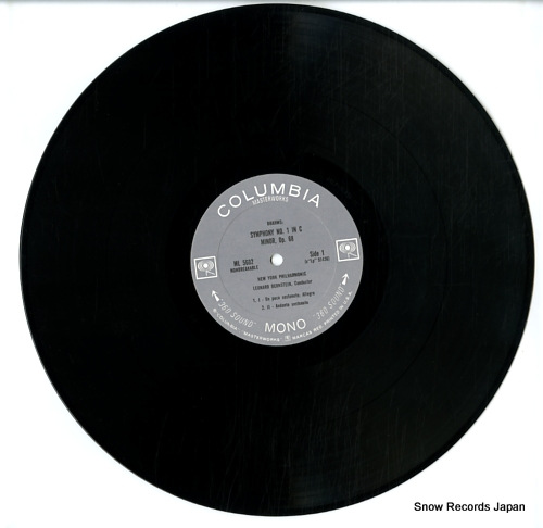 BERNSTEIN, LEONARD brahms; symphony no.1 in c minor ML5602
