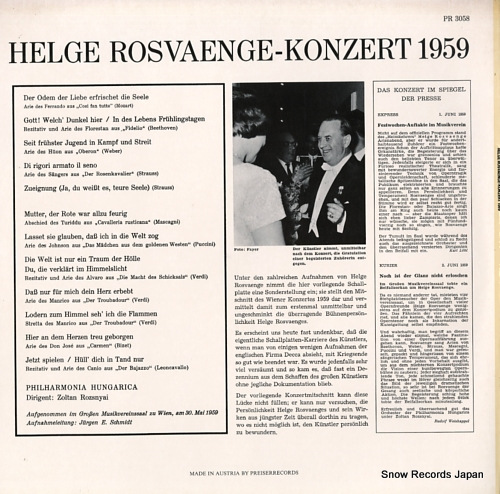 HELGE ROSVAENGE helge rosvaenge konzert 1959 PR3058