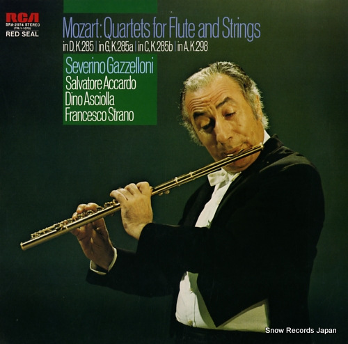 GAZZELLONI, SEVERINO mozart; quartets for flute and strings SRA-2974