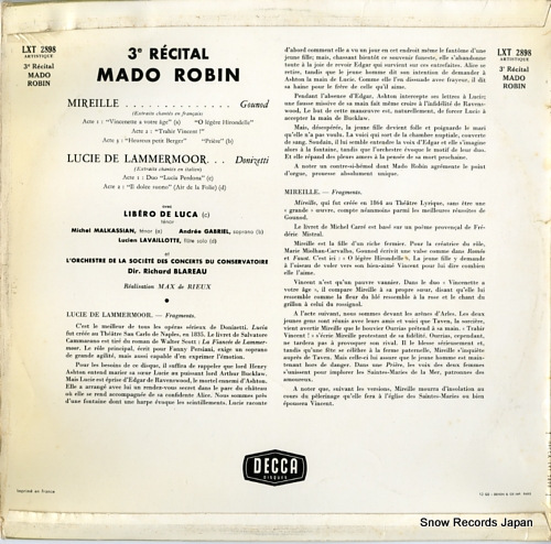 ROBIN, MADO 3 recital LXT2898