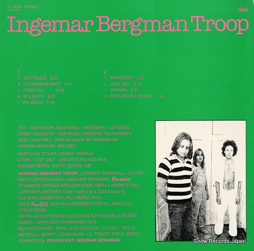 BERGMAN, INGEMAR, TROOP ingermar bergman troop PL40159