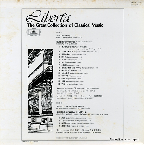 BOHM, KARL saint-saens; carnival of the animals MI8317