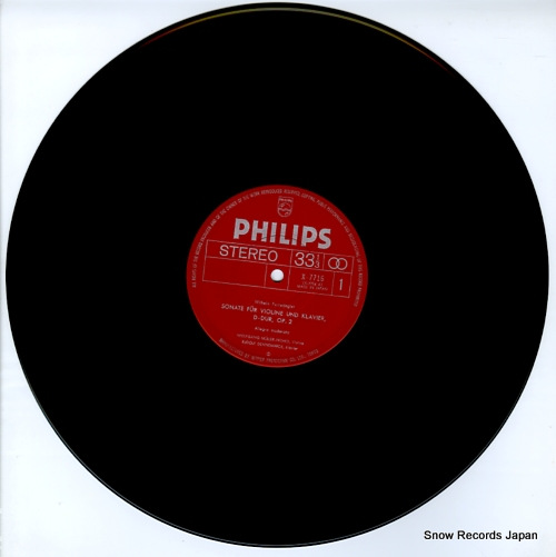 MULLER-NISHIO, WOLFGANG furtwangler; violinsonate d-dur X-7716