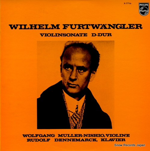 MULLER-NISHIO, WOLFGANG furtwangler; violinsonate d-dur X-7716