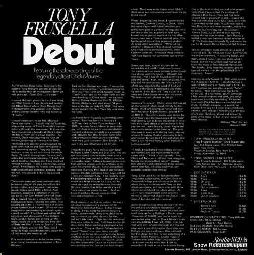 FRUSCELLA, TONY debut SPJ126