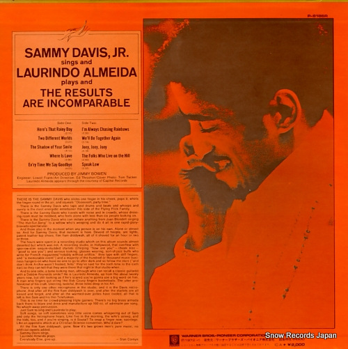 DAVIS, SAMMY, JR. sammy davis, jr. sings laurindo almeida plays P-8186R