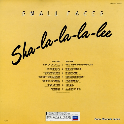 SMALL FACES sha-la-la-la-lee L20P1005