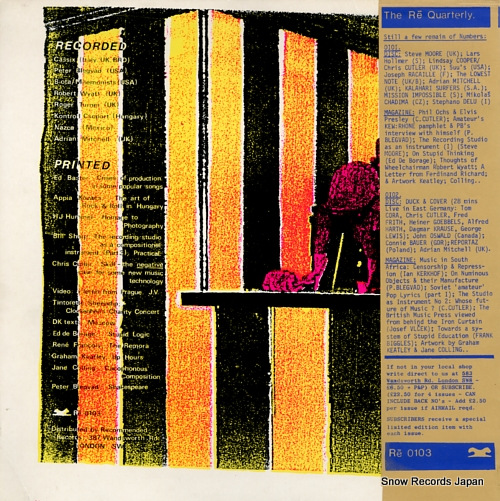 V/A re records quarterly volume 1 no.3 RE0103