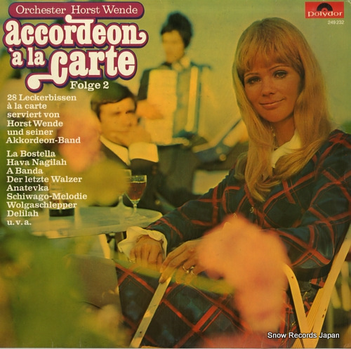 ORCHESTER WENDE, HORST accordeon a la carte - folge 2 249232