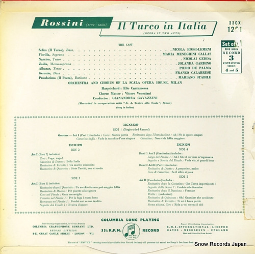 ʥɥ쥢åĥ rossini; il turco in italia 33CX1291