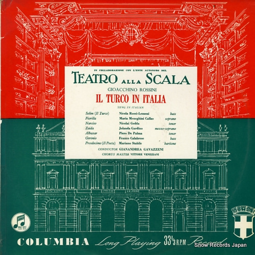 GAVAZZENI, GIANANDREA rossini; il turco in italia 33CX1291