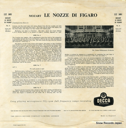 KLEIBER, ERICH mozart; le nozze di figaro LXT5091