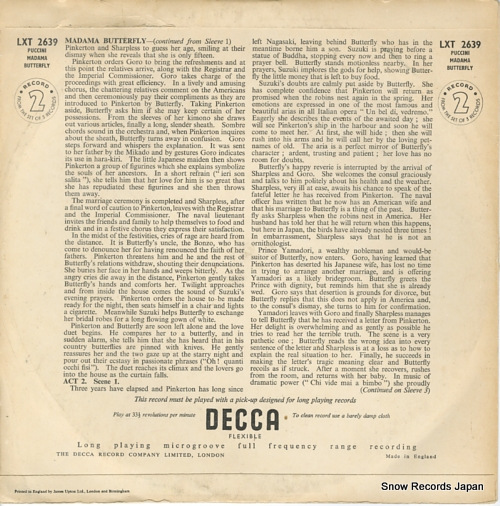EREDE, ALBERTO puccini; madama butterfly LXT2639