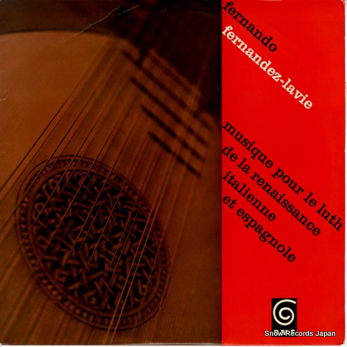 FERNANDEZ-LAVIE, FERNANDO musique pour le lith de la renaissance italienne et espagnole 166205 - front cover