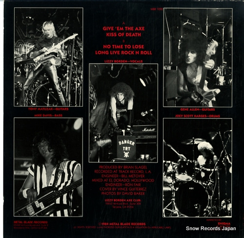 LIZZY BORDEN give 'em the axe MBR1020