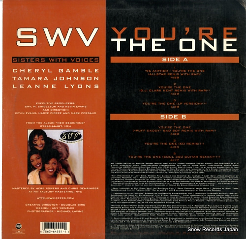 SWV you're the one (remixes) 64551-1