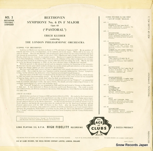 KLEIBER, ERICH beethoven;