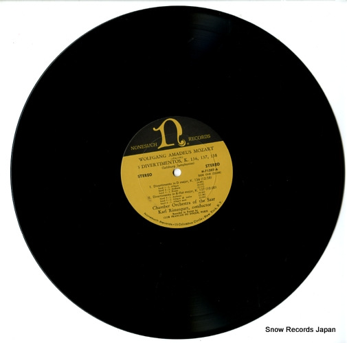 RISTENPART, KARL mozart; 3 divertimentos H-71207 - disc