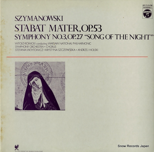 ROWICKI, WITOLD szymanowski; stabat mater op.53 OP-7115-PM