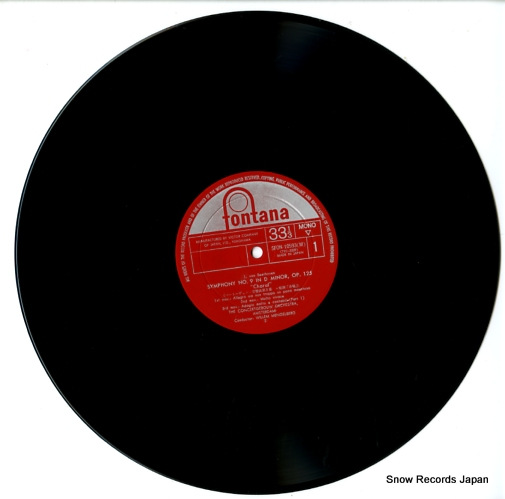 MENGELBERG, WILLEM beethoven; symphony no.9 