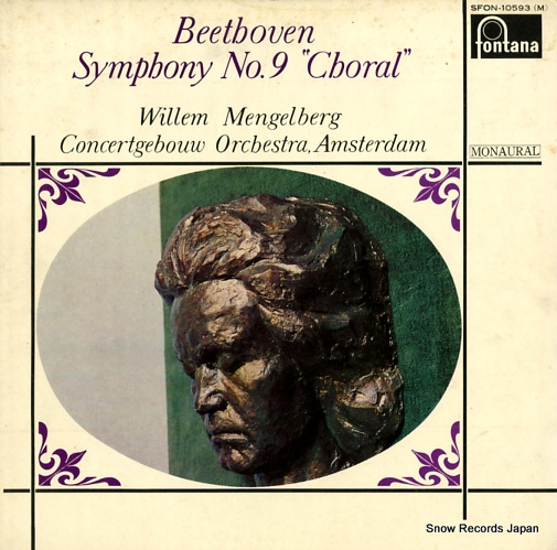 MENGELBERG, WILLEM beethoven; symphony no.9 