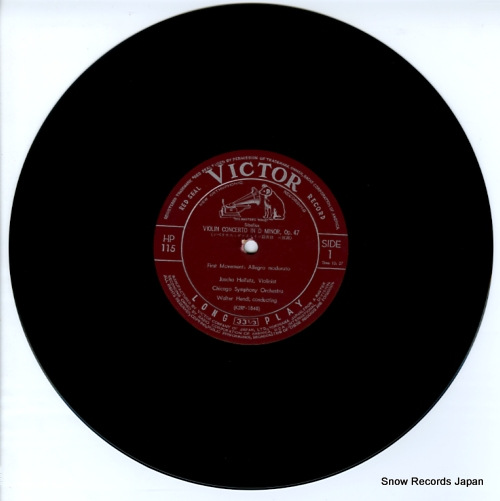 HEIFETZ, JASCHA sibelius; violin concerto HP-115