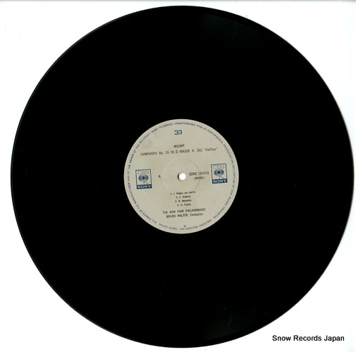 WALTER, BRUNO mozart; symphony no.35 